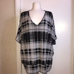 Lane Bryant black and white tunic